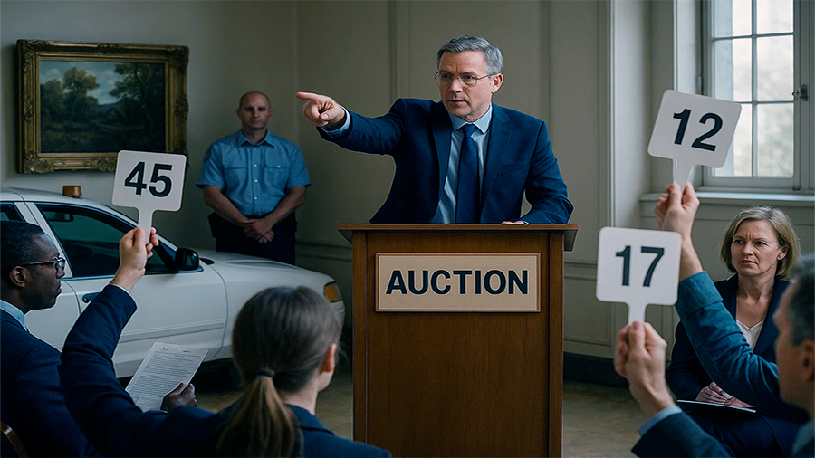 governments sell assets through auctions